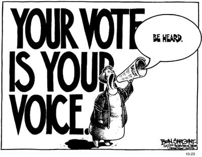 I HATE that you refuse to vote. . . it might just be the only thing I cant look past after 6 years together. 