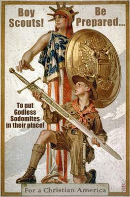 I said I wasn't an atheist so that my son could join the Boy Scouts.