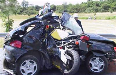 when im out riding i think what would happen if i smashed into the car in front of me. i am tempted to find out