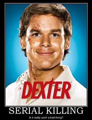 I listen to the title theme of the TV show Dexter every morning when I'm getting ready.