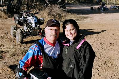 Mr Happy GL with his daughter in Payson 2009. Yes at 6,000 feet it was cold.