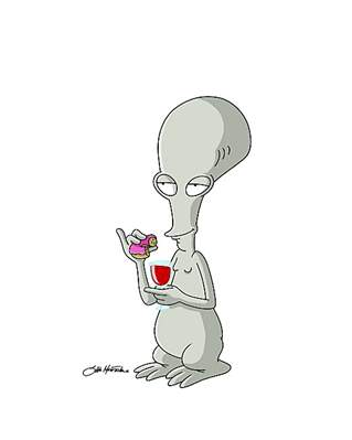 In order for me to fall asleep at night, I need to have American Dad playing on Hulu. I don't know why, but I find Roger's voice to be very soothing. 
